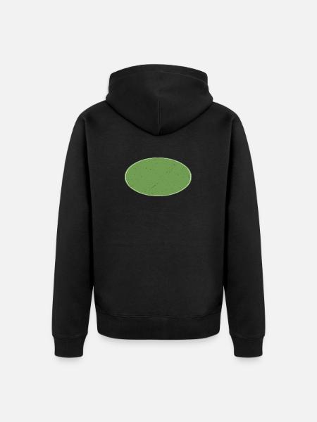 Ovaler Background schmutzig grün - Unisex Premium Bio Zip Hoodie - Schwarz