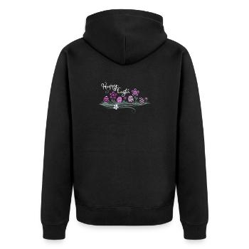 Easter Easter Eggs in the Grass - Unisex Premium Organic Zip Hoodie - black - Back - Nico (187cm)
