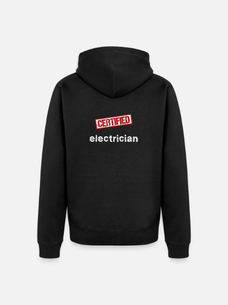 Electrician - Unisex Premium Organic Zip Hoodie - black