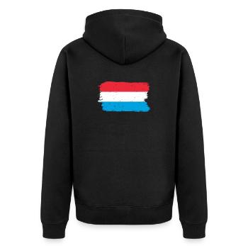 Coup de pinceau Drapeau néerlandais - Veste à capuche bio Premium Unisexe - noir - Dos - Nico (187cm)