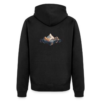 Montagnes - Veste à capuche bio Premium Unisexe - noir - Dos - Nico (187cm)