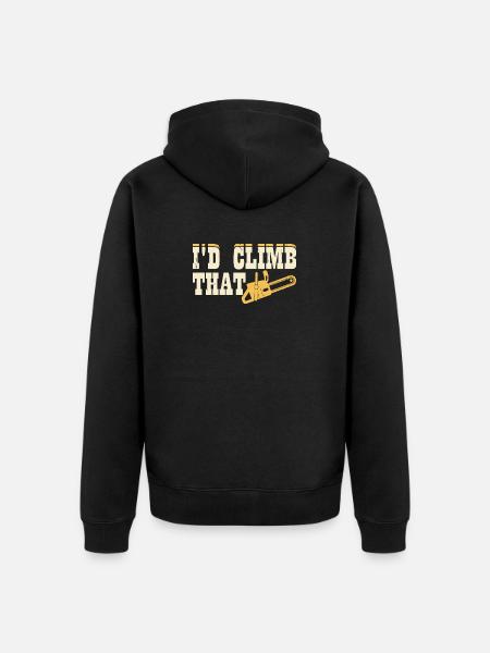 Baumpfleger Holzarbeiter Waldarbeiter Geschenk - Unisex Premium Bio Zip Hoodie - Schwarz
