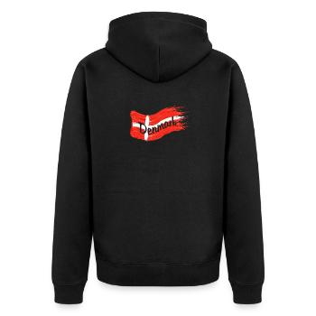Drapeau danois - Veste à capuche bio Premium Unisexe - noir - Dos - Nico (187cm)