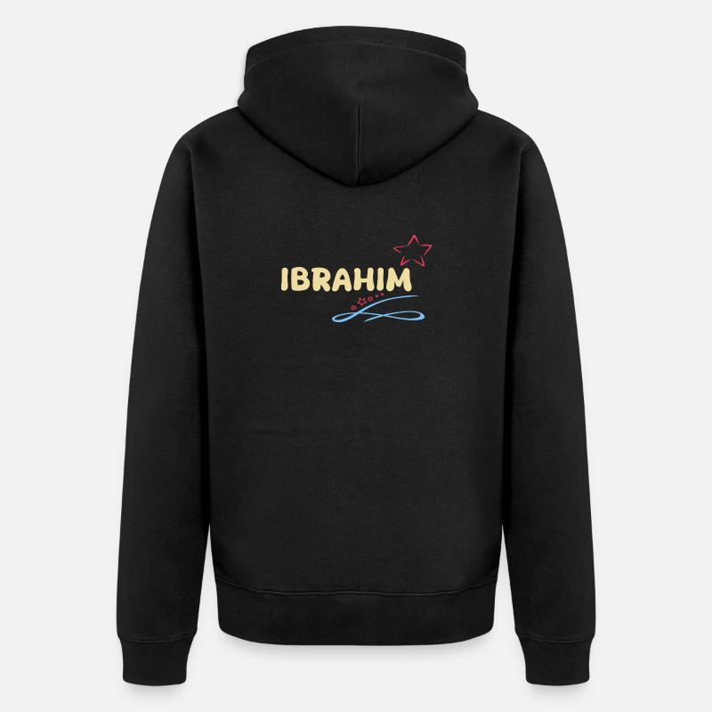 Geschenk Ibrahim - Unisex Premium Bio Zip Hoodie - Schwarz