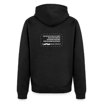 Chaos and Beauty Quote Poem Inspiration - Unisex Premium Organic Zip Hoodie - black - Back - Nico (187cm)