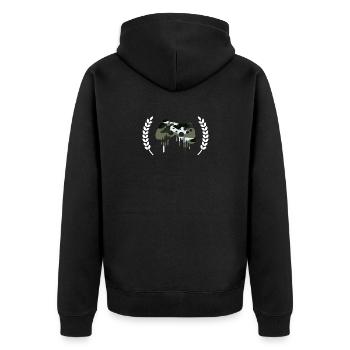 Jeu de camouflage - Veste à capuche bio Premium Unisexe - noir - Dos - Nico (187cm)