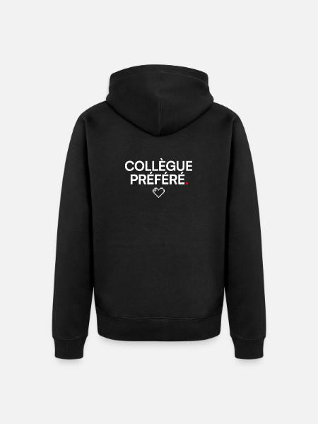 FAVORITE COLLEAGUE | Funny gift idea - Unisex Premium Organic Zip Hoodie - black