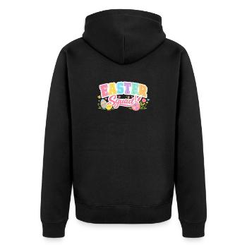 Easter Squad Egg Hunt - Unisex Premium Bio Zip Hoodie - Schwarz - Hinten - Nico (187cm)