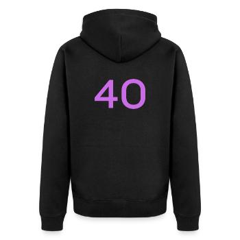 40 - Veste à capuche bio Premium Unisexe - noir - Dos - Nico (187cm)