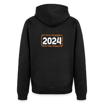 Année 2024 - Veste à capuche bio Premium Unisexe - noir - Dos - Nico (187cm)