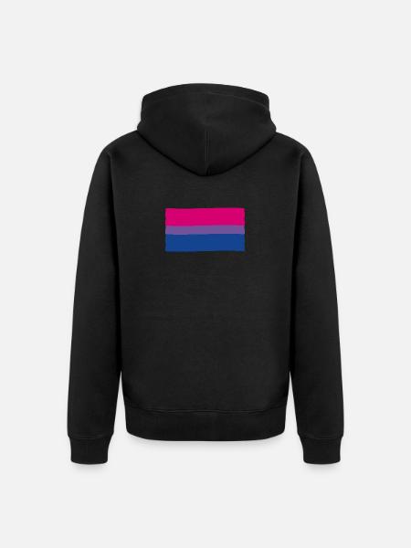 Bisexual Pride Flag - Unisex Premium Organic Zip Hoodie - black