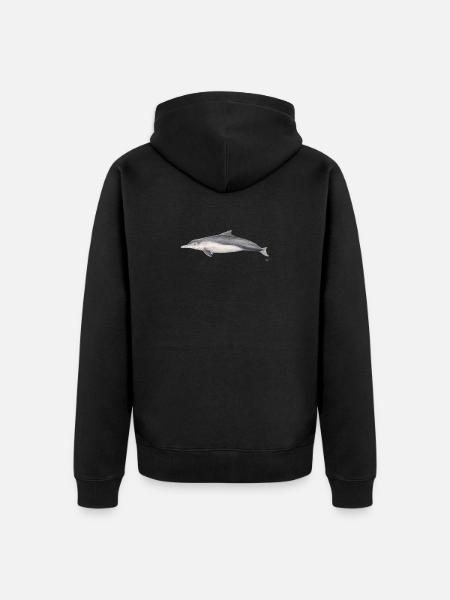Australian dolphin - Dolphin Sousa sahulensis - Unisex Premium Organic Zip Hoodie - black