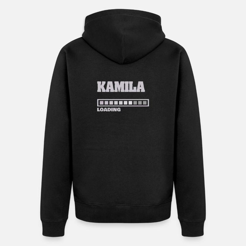 Kamila - Unisex Premium Bio Zip Hoodie - Schwarz