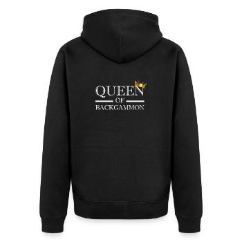 Reine Du Backgammon - Veste à capuche bio Premium Unisexe - noir - Dos - Nico (187cm)