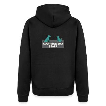 Adoptionstag-haustierrettungs-tierheim - Unisex Premium Bio Zip Hoodie - Schwarz - Hinten - Nico (187cm)