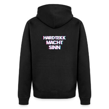 Hardtekk Tekk - Veste à capuche bio Premium Unisexe - noir - Dos - Nico (187cm)