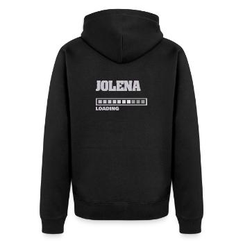 Cadeau pour Jolena - Veste à capuche bio Premium Unisexe - noir - Dos - Nico (187cm)