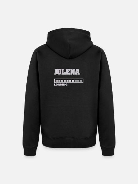 Gift for Jolena - Unisex Premium Organic Zip Hoodie - black