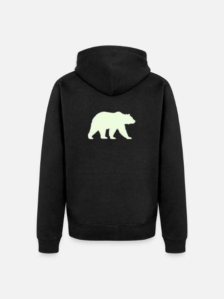 grizzly_baer- - Unisex Premium Organic Zip Hoodie - black
