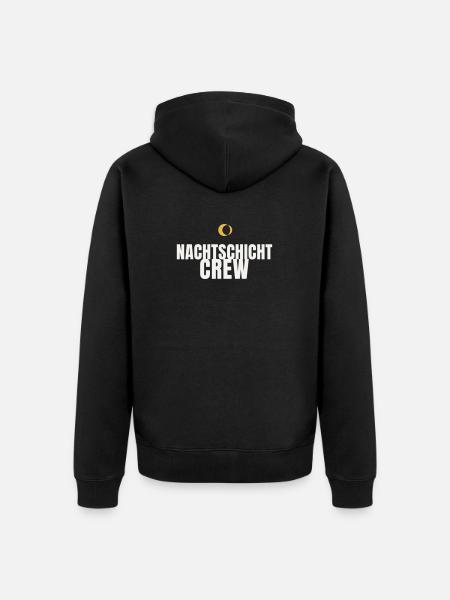 Nachtschicht Crew Schichtarbeit Pflege Nachtdienst - Unisex Premium Bio Zip Hoodie - Schwarz