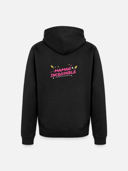Erstaunliche und inspirierende Mutter - Unisex Premium Bio Zip Hoodie - Schwarz