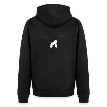 Gorilla - Unisex Premium Organic Zip Hoodie - black - Back - Nico (187cm)