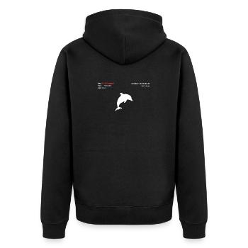 Vaquita - Unisex Premium Organic Zip Hoodie - black - Back - Nico (187cm)
