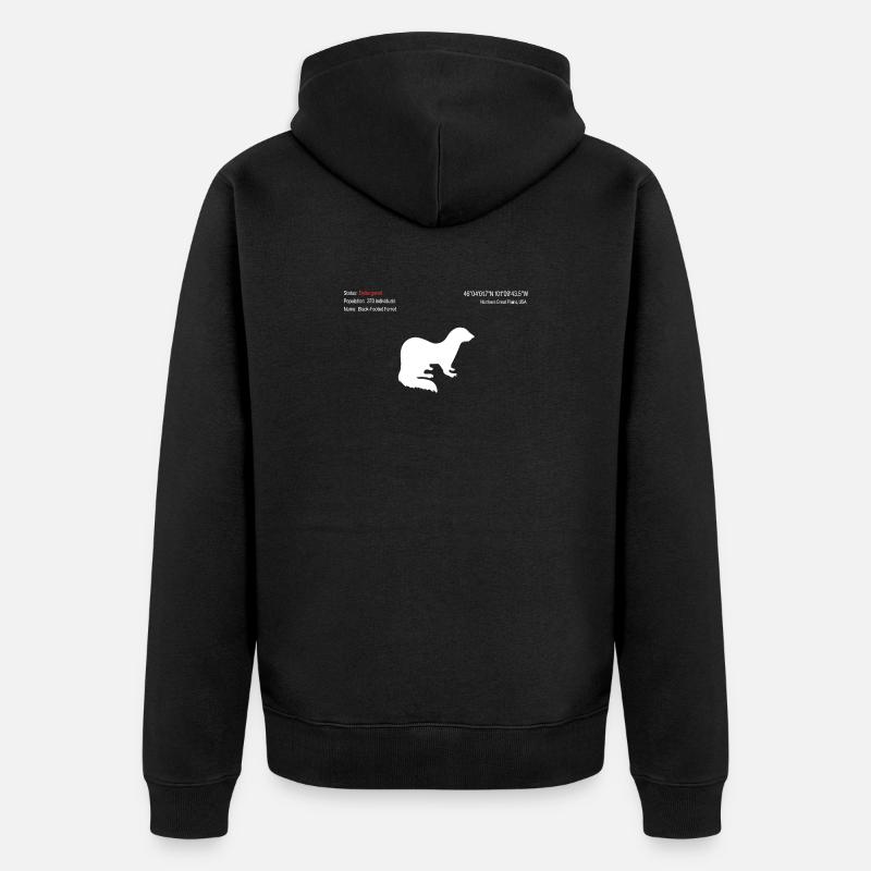 Frettchen - Unisex Premium Bio Zip Hoodie - Schwarz