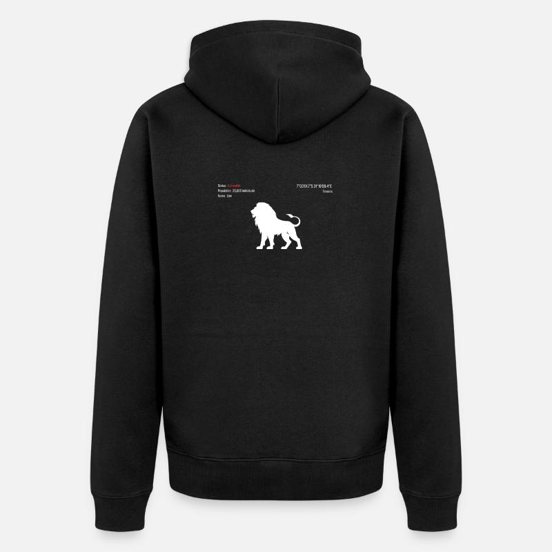 Lion - Veste à capuche bio Premium Unisexe - noir