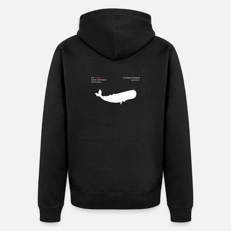Baleine - Veste à capuche bio Premium Unisexe - noir