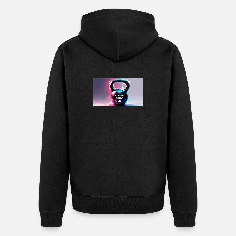 Kettelball avec slogan de motivation - Veste à capuche bio Premium Unisexe - noir