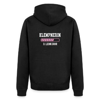 Formation plombier Apprentissage en 3 ans Apprentissage plombier - Veste à capuche bio Premium Unisexe - noir - Dos - Nico (187cm)