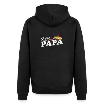 Koi Papa Étang Drôle Papa Éleveur de Poissons Fierté - Veste à capuche bio Premium Unisexe - noir - Dos - Nico (187cm)