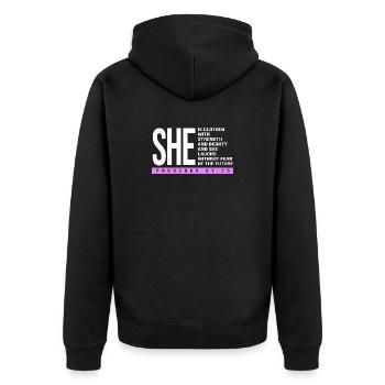 Chapter 31 Bible Proverb Jesus Christ Bible Verse - Unisex Premium Organic Zip Hoodie - black - Back - Nico (187cm)