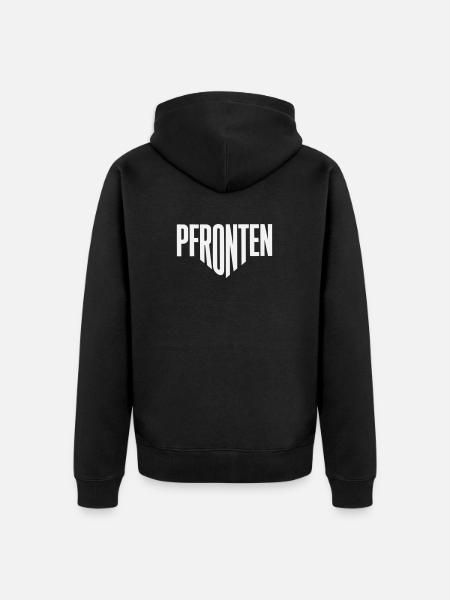 Pfronten Schriftzug - Unisex Premium Bio Zip Hoodie - Schwarz