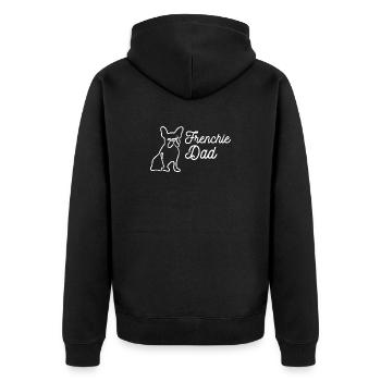 Dessin du dessin du Papa Français - Veste à capuche bio Premium Unisexe - noir - Dos - Nico (187cm)