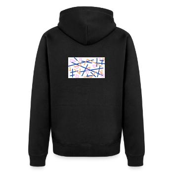 La vie confuse - Veste à capuche bio Premium Unisexe - noir - Dos - Nico (187cm)