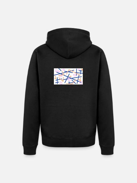 the confused life - Unisex Premium Organic Zip Hoodie - black