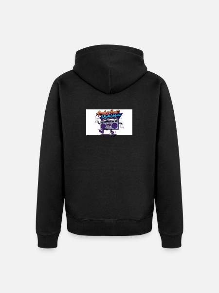 Analoges Herz, Digitale Welt - Unisex Premium Bio Zip Hoodie - Schwarz