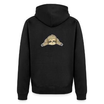 Paresse - Veste à capuche bio Premium Unisexe - noir - Dos - Nico (187cm)