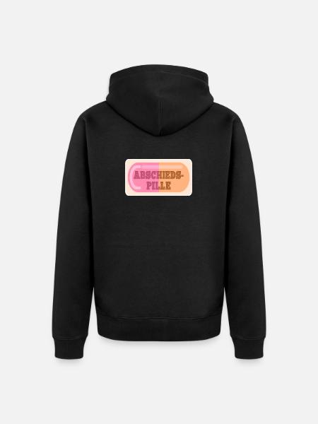 ABSCHIEDSPILLE ABSCHIED - Unisex Premium Bio Zip Hoodie - Schwarz
