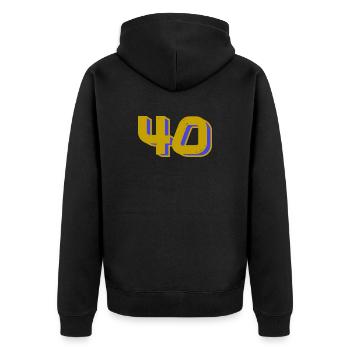 40. 40 ANS. 40e ANNIVERSAIRE. ANNIVERSAIRE 40 ANS. - Veste à capuche bio Premium Unisexe - noir - Dos - Nico (187cm)
