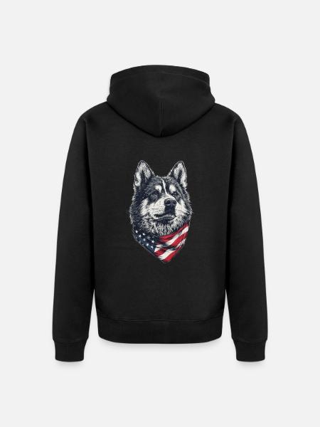 Akita - Unisex Premium Bio Zip Hoodie - Schwarz