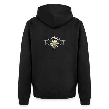 Edelweiss Berge - Volksfest Natur Design - Veste à capuche bio Premium Unisexe - noir - Dos - Nico (187cm)