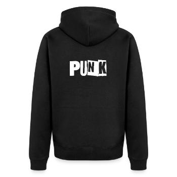 Logo der Punk-Musik - Unisex Premium Bio Zip Hoodie - Schwarz - Hinten - Nico (187cm)