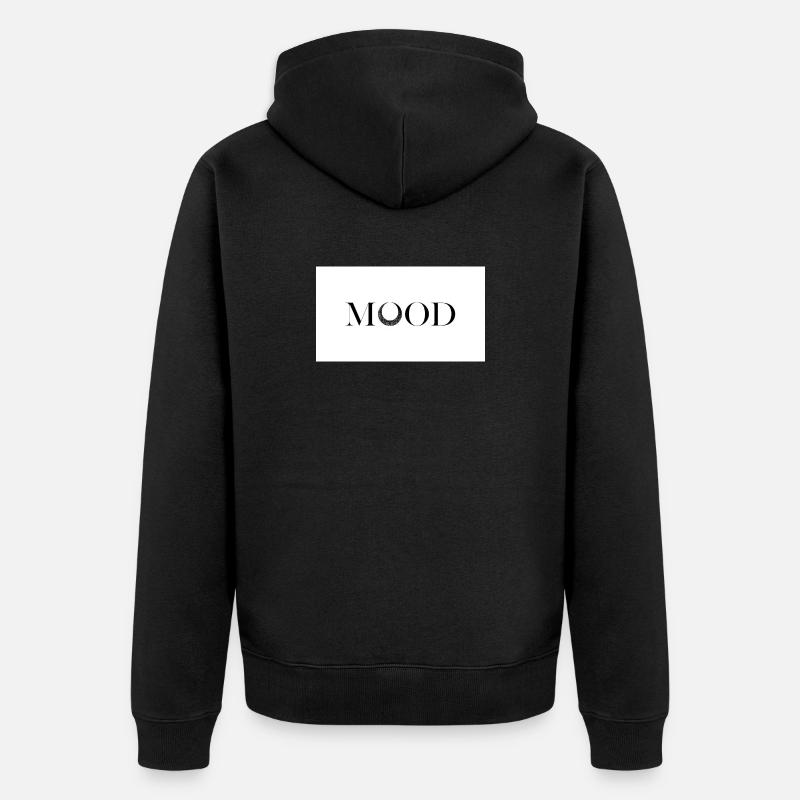 MOOD Minimal Typography Design - Unisex Premium Bio Zip Hoodie - Schwarz