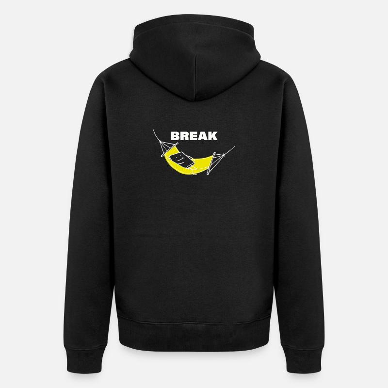 BREAK - Unisex Premium Bio Zip Hoodie - Schwarz