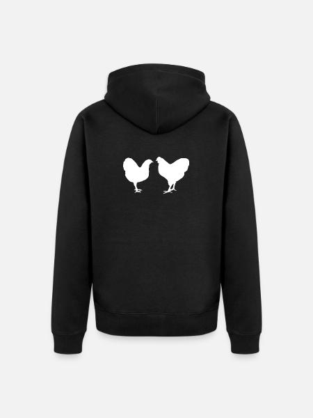 Chicken Fans - Rooster - Rooster - Chicks - Wyandotten - Unisex Premium Organic Zip Hoodie - black