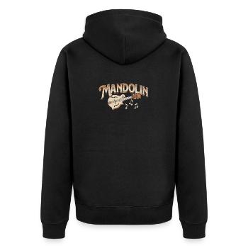 Mandoline, Bluegrass, Country Folk Notes - Veste à capuche bio Premium Unisexe - noir - Dos - Nico (187cm)