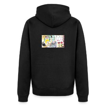 Famille - Veste à capuche bio Premium Unisexe - noir - Dos - Nico (187cm)